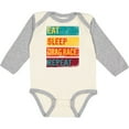 thumbnail image 3 of Inktastic Drag Racing Eat Sleep Drag Race Repeat Boys or Girls Long Sleeve Baby Bodysuit, 3 of 5
