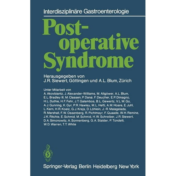 Interdisziplinäre Gastroenterologie Postoperative Syndrome, (Paperback)