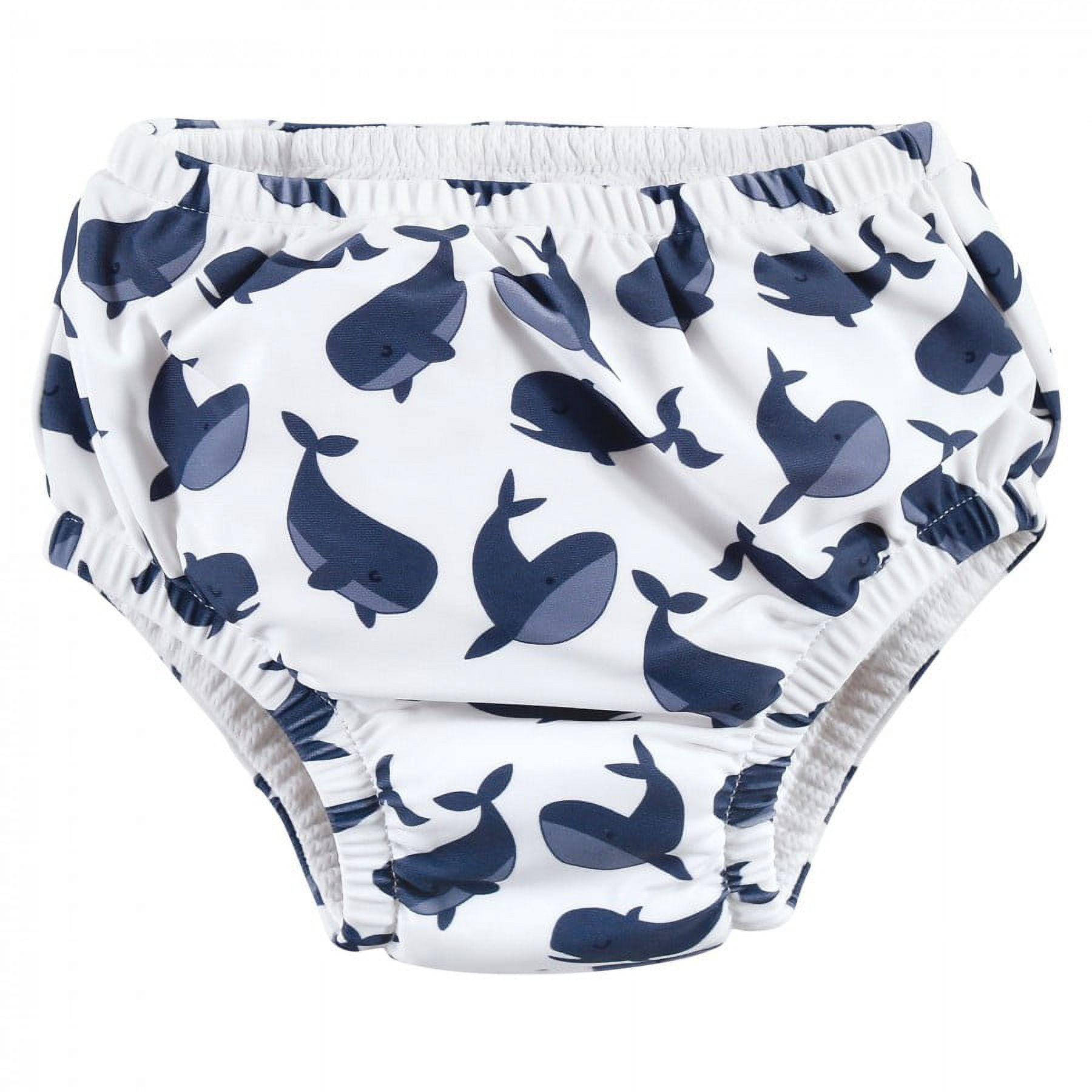 Hudson Baby Infant Boy Swim Diapers, Whale Anchor, 3 Toddler