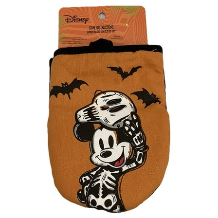 Disney Halloween Oven Mitts, Mickey Mouse Skeleton Design
