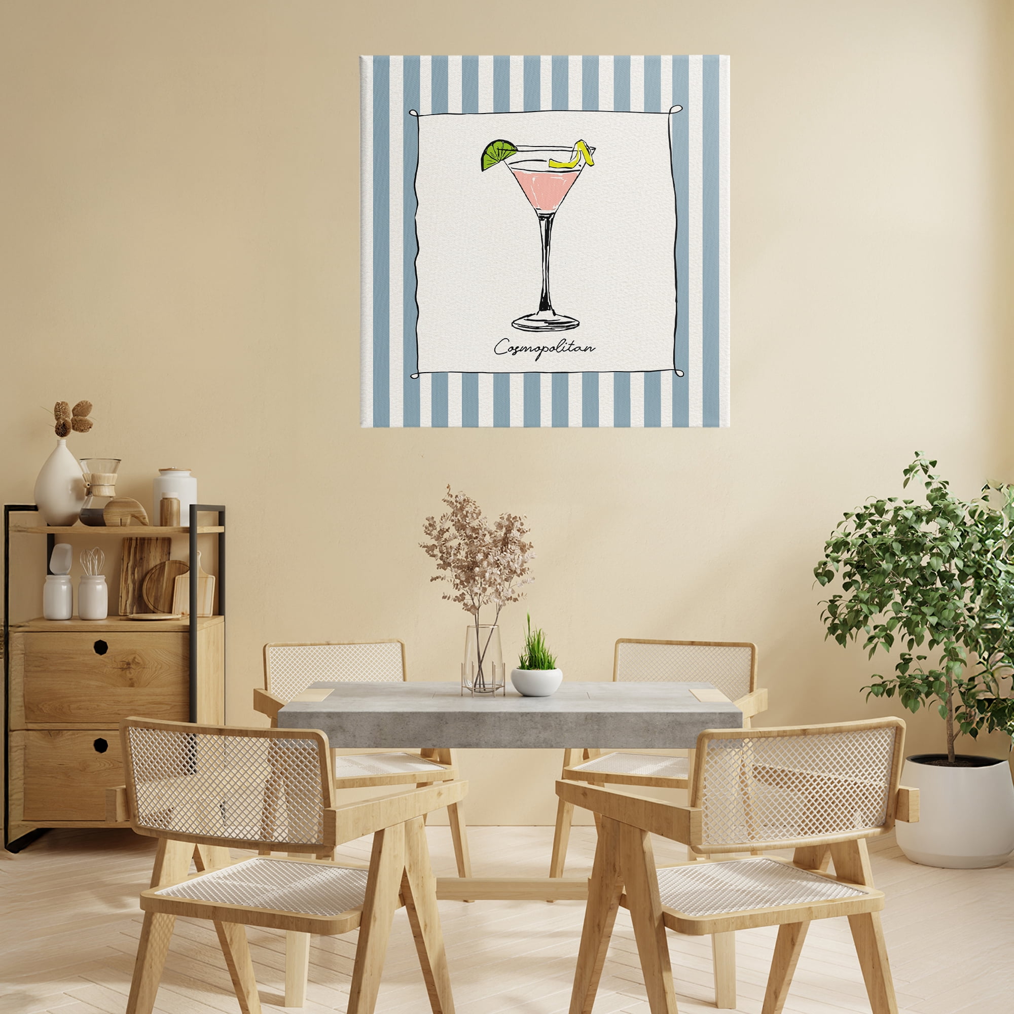 Stupell Industries Cosmopolitan Summer Stripes Canvas Wall Art, design by Susan Jill