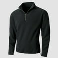 thumbnail image 2 of Zedker Mens Quarter Zip Pullover Long Sleeve Casual 1/4 Zip Sweatshirt Lightweight Solid Mock Neck Sweater Polo Shirts, 2 of 10