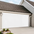 thumbnail image 4 of White Garage Door Cover Banner 6 x 13 FT, Modern Minimalist Pure Soild Color Garage Door Curtains Backdrop with Grommets for Indoor Outdoor Wall Party Porch Yard Decorations Background, 4 of 9