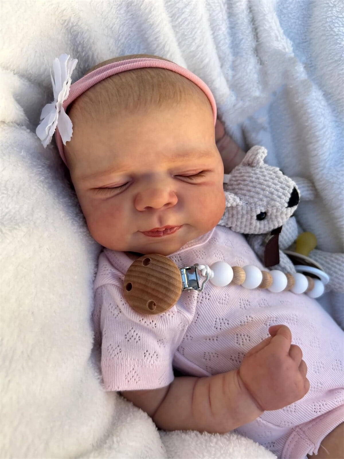 Reborn Baby Dolls, 18 inches Cloth Body Sleeping Realistic Baby Doll, Lifelike Newborn Real Life Baby Doll with Toy Accessories Gift for Kids Age 3+