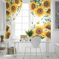 thumbnail image 5 of Fsddascl Summer Sunflower Blackout Curtains for Bedroom/Living Room, Thermal Insulated Kitchen Curtains, Daisy Leaves Butterfly Botanical Grommet Darkening Window Treatment Drapes 52"x63"x2, 5 of 6