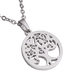 thumbnail image 2 of Collar para Mujer con Dije de Árbol de la Vida LuckyLy Acero Inoxidable y Zirconia Cúbica Modelo Helen Plateado UNITALLA, 2 of 8
