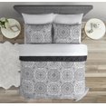 thumbnail image 2 of Ensembe de Couette Reversible 3 Pieces Gris/Medallion, 2 of 8