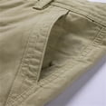 thumbnail image 6 of IWRICH Men's Lightweight Camo Patchwork Shorts Casual Cargo Short Pants Outdoor Twill Pants with Zipper Pockets Khaki 31, 6 of 9
