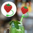 thumbnail image 3 of Drinking Straw 1 Piece Set Of Straw Covers Straw Covers For Reusable Straw Protector Fruit Pvc Straw Caps Silicone Straw Dust Caps, Kitchen Straw, 3 of 8