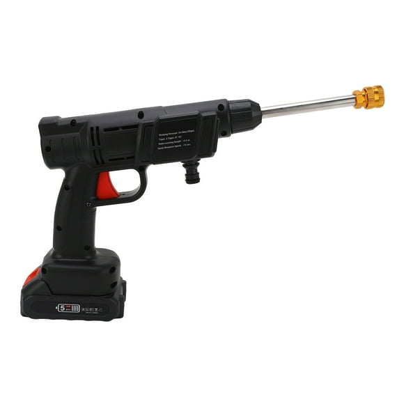 Lavadora A Presión, Pistola Pulverizadora de Agua A Presiónica Inalámbrica de 24 bar/350 psi, Lavadora Eleccica Con Batería de 21 V, 3 Boquillas incluidas, Limpiador