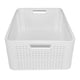 thumbnail image 2 of Paquete De 2 Cajas Organizadoras Duras Tipo Rattan Blanco, 2 of 5