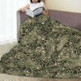 thumbnail image 6 of Fuzoiu Green Snake Skin Print Ultra-Soft Micro Fleece Blanket,All Seasons Flannel Throw, Lightweight Blanket for Bed, Sofa, Couch, Movie Night, Camping, and Travel-80"x60", 6 of 7