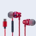 thumbnail image 1 of Langgg Type-C Port In-ear Super Bass Line Control Earphone Phone Headphone Microphone Wired Headset, 1 of 5
