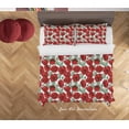 thumbnail image 3 of 3D Blanco Rojo Floral Funda de edredón Set Ropa de cama Set Funda de edredón Fundas de almohada Sf117, 3 of 3