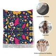 thumbnail image 6 of Cauagu Cinco De Mayo Floral Print Women Wrap Shawl tassels Scarves Retro Scarf 77.6"X28.3", 6 of 8