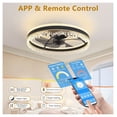 thumbnail image 5 of Smart Ceiling Fan with Light 20 Inch Black - Dimmable LED, Remote & APP Control, Silent Fan for Bedroom, Living Room, Dining Room, 5 of 6
