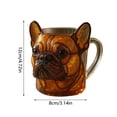 thumbnail image 3 of Glass&Bottle Home Drinking Glass with Dog Face Design - Unique Clear Glass Cup for Living Room Kitchen Decorative Drinking 12x8cm, 3 of 5