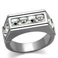 thumbnail image 5 of Anillo Color Plata Para Hombres de Acero Inoxidable Ocho Crtes Princesa, 5 of 5