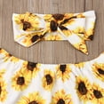 thumbnail image 4 of Girls 3Pcs SummerOff Shoulder Tops + Ripped Jeans + Headband Outfit, 4 of 7