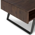 thumbnail image 3 of Simpli Home Lowry 48 inch Wide Solid Acacia Wood Modern Industrial Coffee Table in Distressed Charcoal Brown, 3 of 11