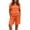 Orange, variant on AHTJRT Cotton Linen Set for Women Lightweight Casual Outfits Dressy Crewneck Short Sleeve Top and Loose Shorts Orange S