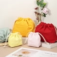 thumbnail image 4 of Uxcell 2 Pcs Bolsa de Maquillaje con Cuerda, Bolsa Cosmética de Lona de 4.7" para Mujeres, Organizador de Artículos de Tocador para Viajes, Accesorios de Tocador, Rojo, 4 of 7