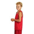 thumbnail image 3 of Classic Youth Mesh Reversible Tank Color True Red Size Small, 3 of 8
