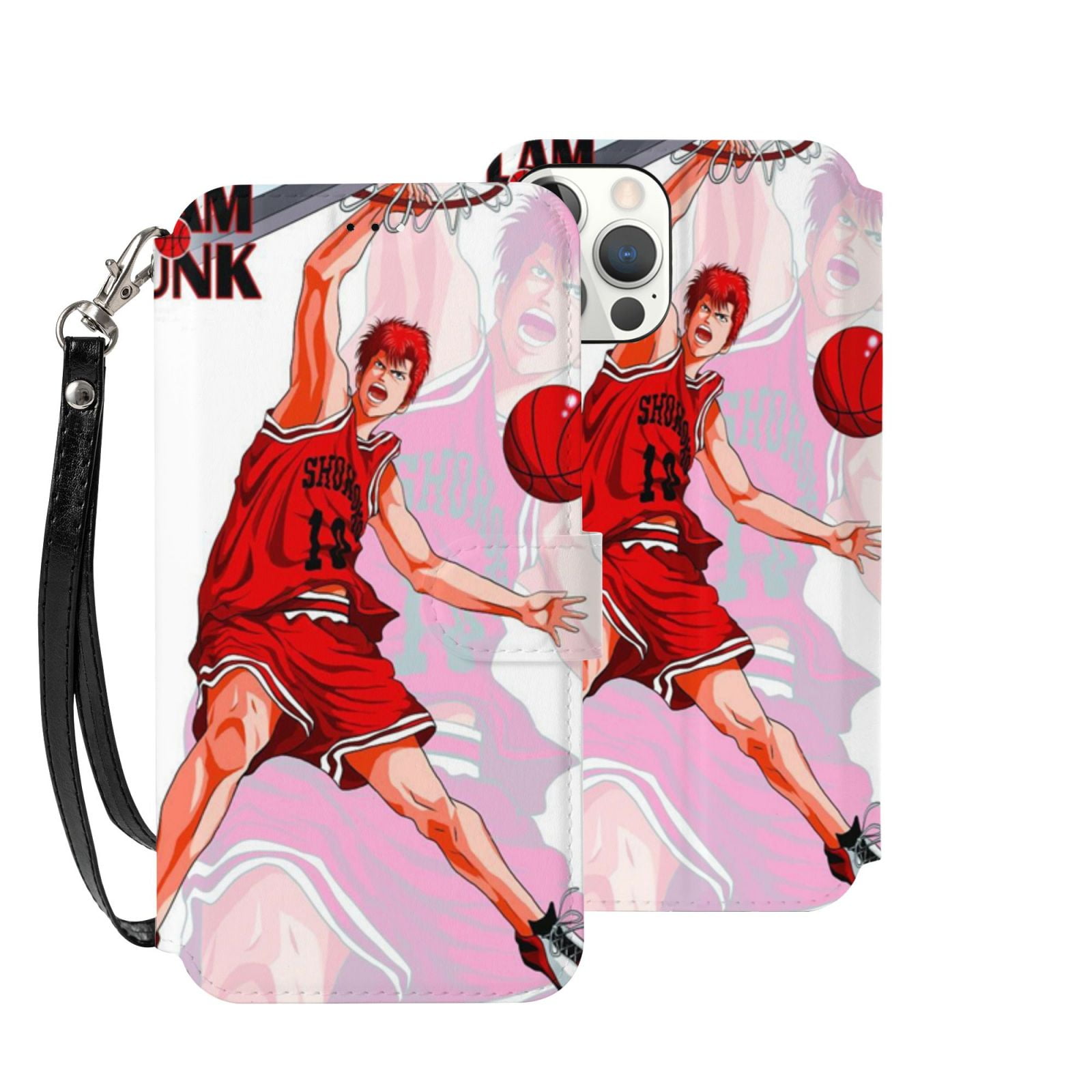 Iphone 12 Case Wallet Case Leather Shockproof Flip Cover Slam Dunk Sakuragi Flower Road Walmart Com