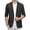 Black, variant on Waffle Knit Blazer for Men Stretch Ice Silk UPF 50+ Summer Fall Suit Jackets Notched Lapel 2-Button Front Single Breasted Wedding Prom Jackets with Pockets Gray M