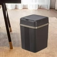 thumbnail image 4 of Touchless Trash Can W/ Lid Battery Operated Modern Rubbish Can for Household Bathroom - Grey, 4 of 7