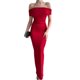 thumbnail image 1 of Vestido Amoldeado Al Cuerpo Vestido ajustado para mujer Vestido con hombros descubiertos con pliegues Traje de vacaciones sin espalda ajustado Ygjytge L Rojo para Mujer, 1 of 1