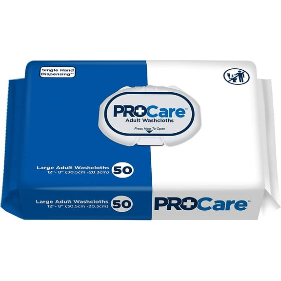 ProCare Adult Incontinence Wipes/Washcloths, Scented, 600 Wipes