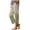Khaki#2, variant on Titcea Linen Pants for Women, Striped Print Elastic Waist Button Decorations Beach Pants with Pockets, Loose Comfy Summer Casual Pants