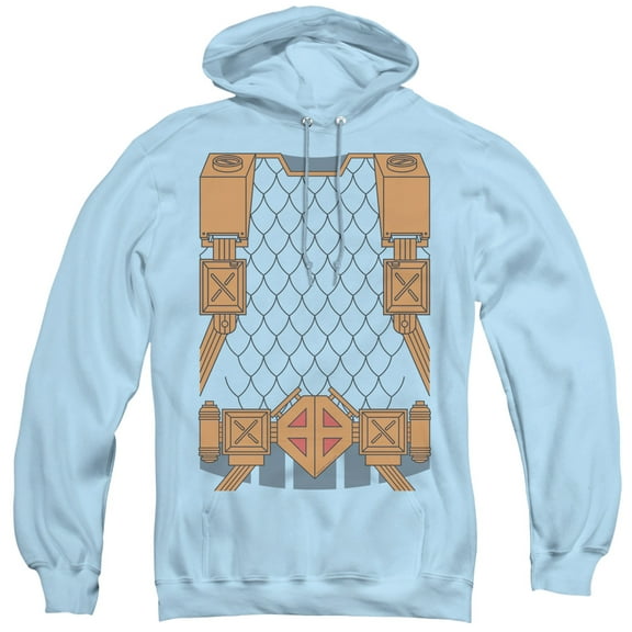 JLA Justice League Deathstroke Uniform Adult Pullover Hoodie Sweatshirt Light Blue