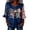 v#26Blue184, variant on Women'S T-Shirts Us National Flag & Colorful Floral Pattern Ruffled Half Sleeve V Neck Front Buttons For 4Th Of July Holiday Versatile Tees,White,Xxxl