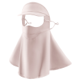 thumbnail image 1 of Máscara de protección solar de verano con borde desmontable para mujer, máscara de seda de hielo transpirable para ciclismo, tipo largo con cortina facial, 1 of 5