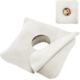 thumbnail image 1 of SIABC-Ear Piercing Pillow for Side Sleepers with Ear Inflammation & Pressure, Soft Velvet Adjustable Ear Guard Pillow with Removable & Washable Cover (Ivory, Pillow & Cover), 1 of 4