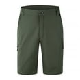 thumbnail image 2 of YLSDY Men's Hiking Cargo Shorts 9" Quick Dry Lightweight Outdoor Work Casual Travel Summer Shorts with Multi Zipper Pockets Army Green L, 2 of 9