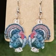 thumbnail image 4 of Acrylic Chickens Turkey Thanksgiving Earrrings Women Pumpkin Fall Jewelry Gifts, 4 of 8