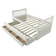 thumbnail image 4 of Veryke Solid Wood Twin Size Beds with Trundle and 3 Storage Drawers - White, 4 of 9
