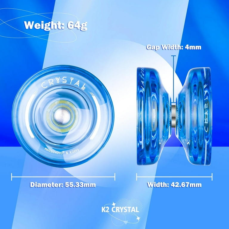 Magicyoyo Professional Responsive Yoyo K2 Crystal Blue for