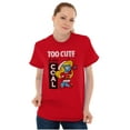 thumbnail image 3 of Santa Smurfette Too Cute Christmas Women's Graphic T Shirt Tees Brisco Brands M, 3 of 6
