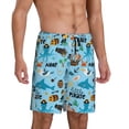 thumbnail image 2 of Kdxio Animal Pirate Print Mens Sleep Shorts Bottoms Soft Comfy Pajama Wear Pants with Drawstring Pockets, 2 of 5
