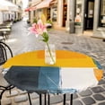 thumbnail image 3 of Abstract STYLE Elastic Fitted Round Table Cover Impressionist Style Waterproof Outdoor Tablecloth for Holiday Party, Picnic, Patio & Dining Fits Tables Up to 45"-54", 3 of 8
