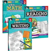 180 Days: 180 Days of Reading, Writing and Math for Second Grade 3-Book Set (Paperback)