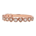 thumbnail image 2 of 14kt Rose Gold 1/4ct. Diamonds Heart Anniversary Wedding Band Ring, 2 of 6