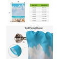 thumbnail image 6 of Blue Nautical Coastal Tie Up Curtains for Kitchen Bathroom Bedroom Windows 54 Inch Length, Summer Beach Shell Conch Starfish Balloon Drape Curtains Shade Rod Pocket Drapery Curtain Panel, 42"x63", 6 of 7