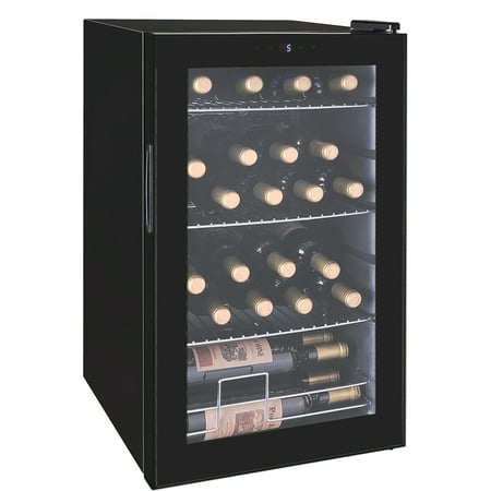 RCA Beverage Center Black - Fits 101 Cans or 24 Wine Bottles (Best Wine Fridge Brands)