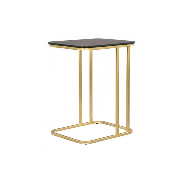 Mesa Lateral Kessa Muebles Alma Oro Negro