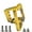 Color:gold, variant on Folding Bike Front Carrier Block Bracket Aluminum Alloy Front Shelf Mount Carrier Bicycles Frame Adapter Easy to Install
